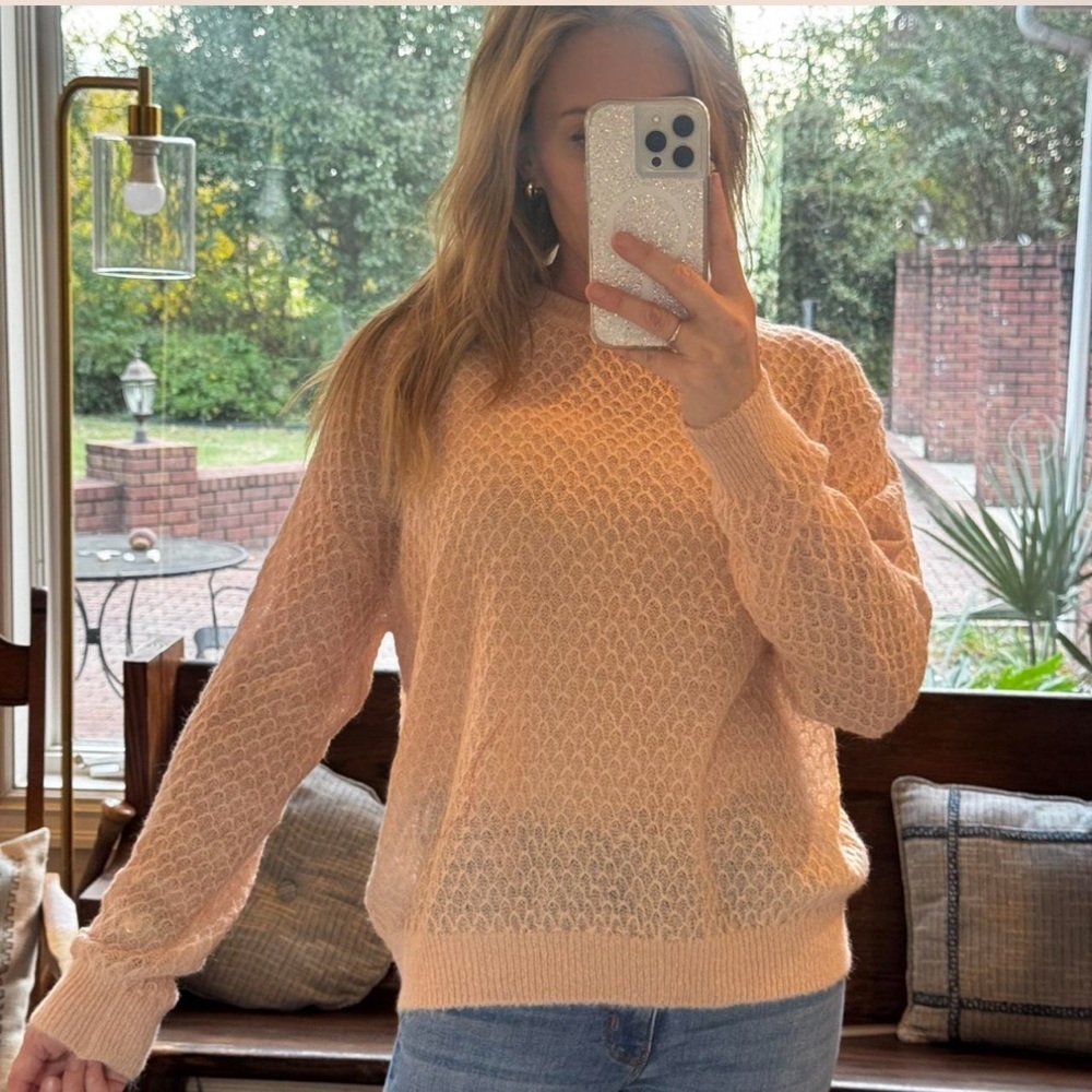 Elegant Peach Knit Sweater